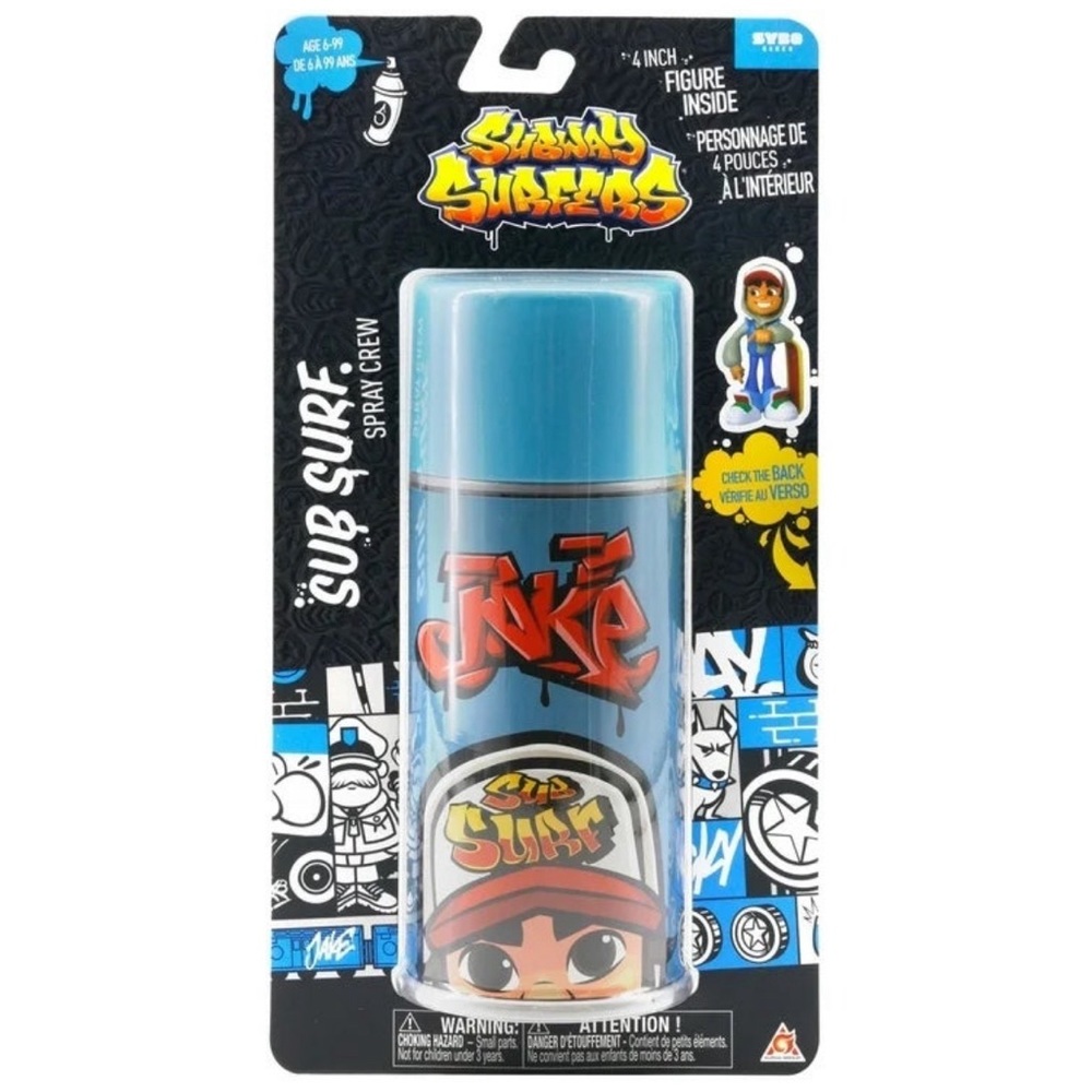 🆕 Subway Surfers Sub Surf Spray Crew Jake Vinyl Figure 4” & Collectible Sticker